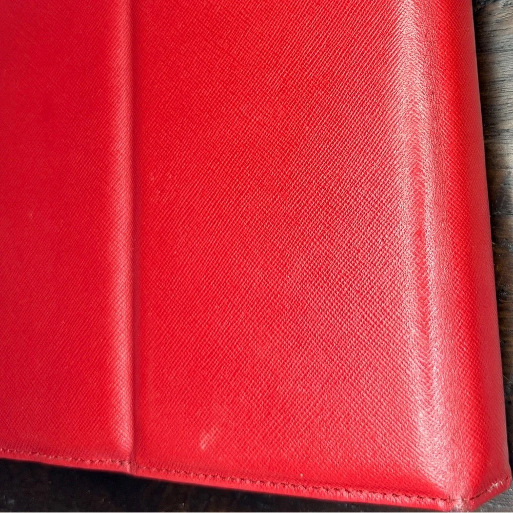 Tory Burch iPad Case Red Saffiano Leather